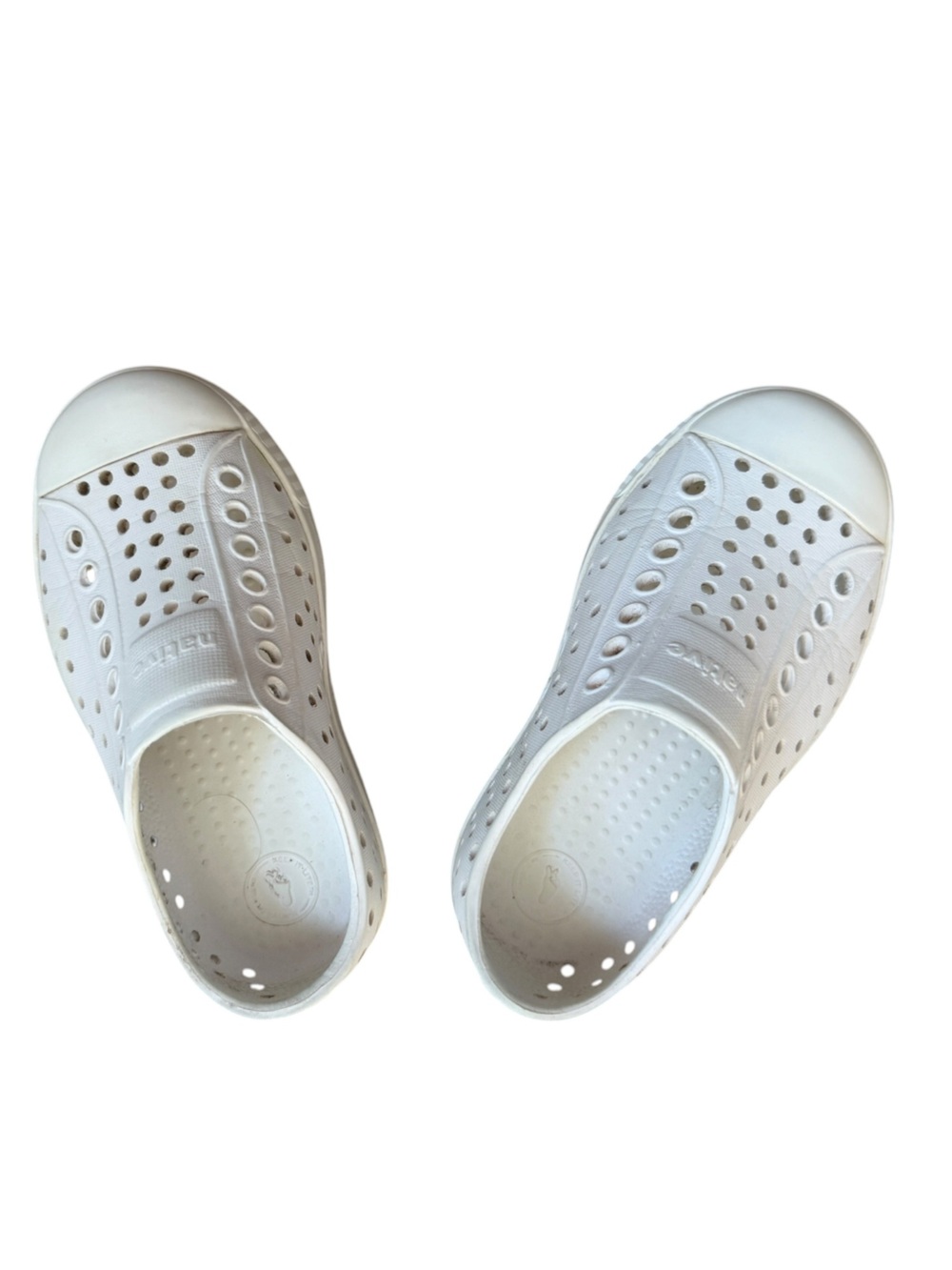 Native Kids Water Shoes Slip-On in White